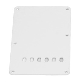 Electric Guitar Back Platel,6 Holes Guitar Pickguard Backplate Pick Guards for Electric Guitar Electric Guitar Parts (White)