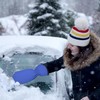 Ice Scraper with Gloves Thick Wool Gloves and Plastic Windshield