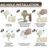 Wall Spice Rack, Spice Organiser with Hooks, Suction Cup and