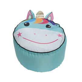 Shop4allsorts Kids Inflatable Unicorn Chair Foot Stool Pouffe Kids Portable Blow Up Seat 34cm