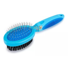 Fancy Pets Cepillo Doble Ch Perro Cachorro Pelo Suave Brilloso Sedoso Limpio Color Azul