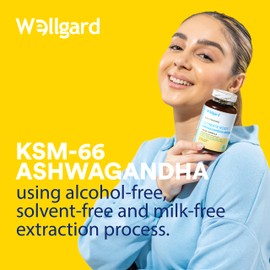 Wellgard Vegan Ashwagandha KSM-66 with 5% Withanolides - High Strength KSM-66 Ashwagandha, Full-Spectrum Root Powder, Free from Magnesium Stearate & Silicon Dioxide, Made in UK