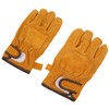 Heat Resistant Gloves Calf Leather Polyester Hand Protection BBQ Grill