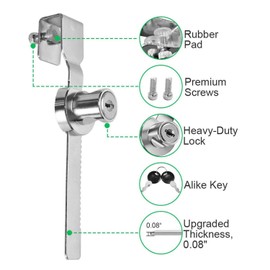 2 Pcs Sliding Door Lock Sliding case Lock Window Lock Glass Cabinet Lock Push-Pull Door Rack Lock Glass Door Lock Move Door Lock Sawtooth Lock 140mm