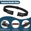 LEACOOLKEY 4 Pack No Buckle Invisible Stretch Belt Buckle-Free Elastic