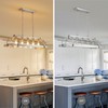 WUZUPS 5-Light Metal Pot Hanging Rack Chandelier Linear Pendant Ceiling