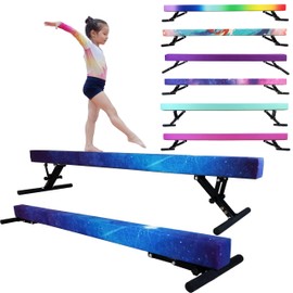 Seliyoo Adjustable Balance Beam,8FT gymnasitcs Beam, Balance Beam for Kids Ages 3-20,high and Lower Floor Beam,Gym Equipment for All Skills Practice at Home
