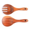 Tabanzhe 2 PCS Wooden Salad Servers,Natural and Environmentally Friendly Salad