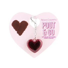 Beauty Creations - Pout & Go Llavero con Bálsamo Labial en Forma de Corazón - Aroma: Cereza