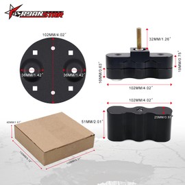 RYANSTAR RACING RX-DLX-PM Pack Mount Lock with Bracket - Cargo Racks Double Locking Mount Compatible with Standard Fuel, Gas Can & Water Pack - 2PCS