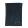 Mancini Bellagio Top Grain Leather RFID Secure Trifold, Black