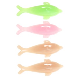 Outanaya Dolphin Nail Brush 4pcs Multi-functional Fingernail Cleaning Tools for Manicure for Home and Salon Use Random Color