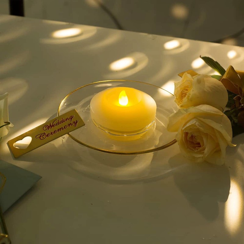 120+ Hours LED Floating Candles for Centerpieces – 12 Pack