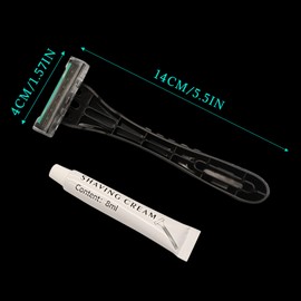 (200 Pack) Kheoxusa Disposable Razors,Disposable Razors Men,Twin Blade Disposable Razors,Razors For Men Disposable,Men's Disposable Shaving Razors,Disposable Razors Bulk,Individually Wrapped Razors-Black