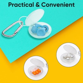 Yawsoy Earplug Case, Ear Plug Case Only, Ear Plugs Carrying Case, Portable Earplugs Case Container, Organizer Case for Jewelry Pill Keychian(White)