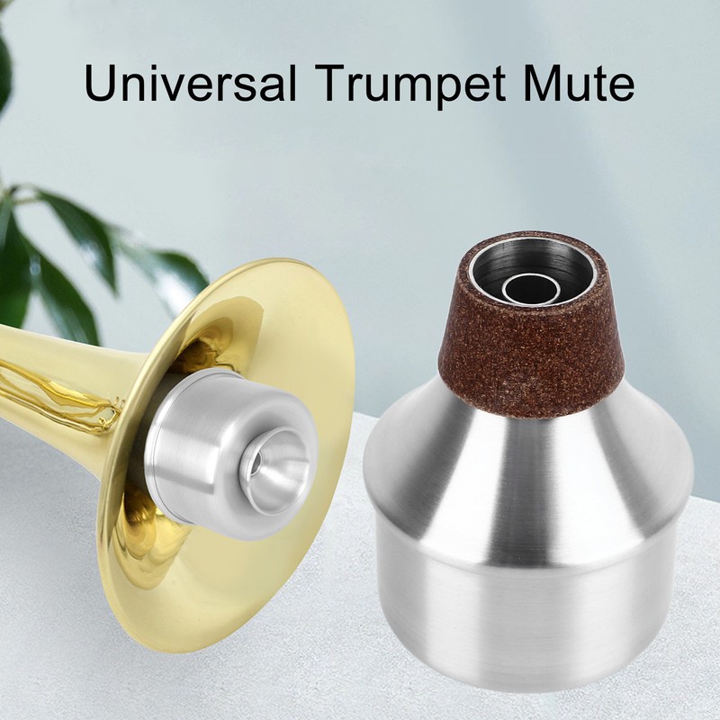 Mini Trumpet Practice Mute Aluminum Alloy Trumpet Mute Silencer for
