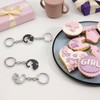 2 Pcs Cat Keychain, Matching Cute Keychain Couple Gifts, Keychain