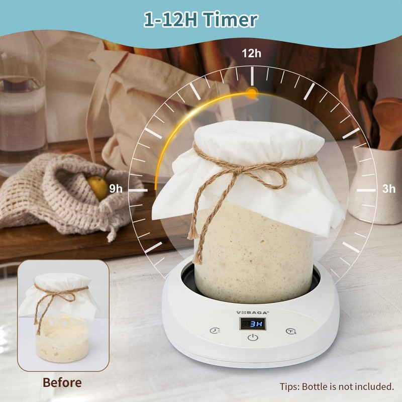 VOBAGA Sourdough Starter Warmer, Upgraded Warming Heating Pad for Kitchen