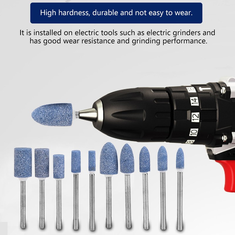 100Pcs Polishing Stone Head Grinding Wheel Burr Bit for Grinder