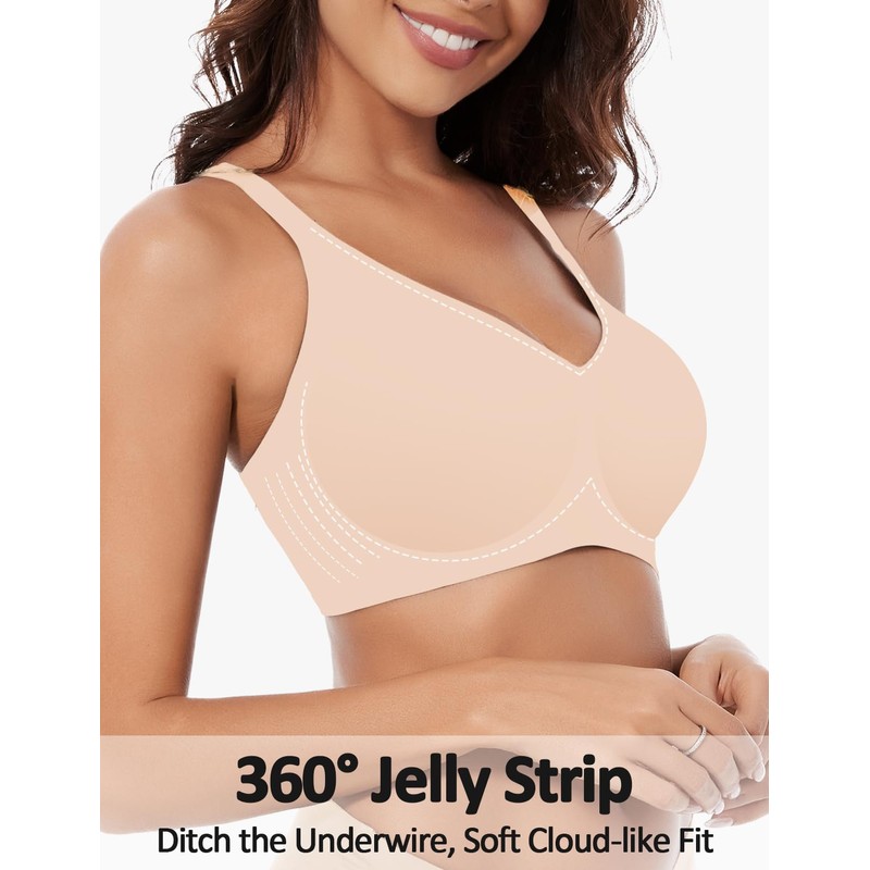 Wireless Seamless Comfort Bra Supportive Push Up Bra No Underwire