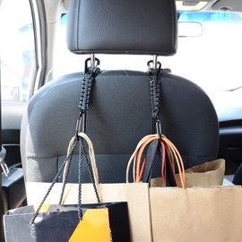 BRAVESHINE Carabiner Double Head with Carabiner, Plastic Bottle, Zack, Paracord, Outdoor, D-Ring, Shedding Prevention (Includes Carabiners on Both Ends of 2)