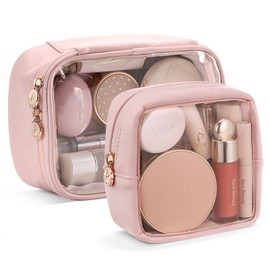 Pocmimut Makeup Bag,Mini Makeup Bag with Small Makeup Bag for Car Accessories for Women,Travel Essentials Organizers,Pink