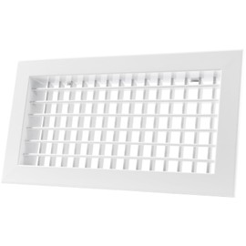Repa Market 12 x 6 Inch (Duct Opening) Grille for Square/Rectangular Flat Duct - Louvered Aluminium Cover with Adjustable Blades - Air Duct Intake/Exhaust Register for HVAC Pipe, Heater Ventilation