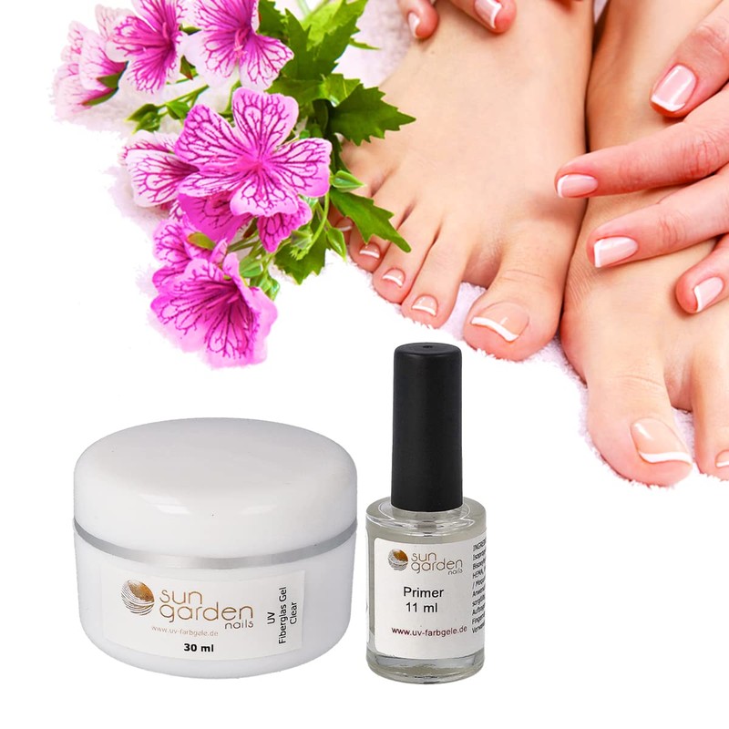 UV Fibreglass Gel Clear 30 ml with Primer Bonding Agent