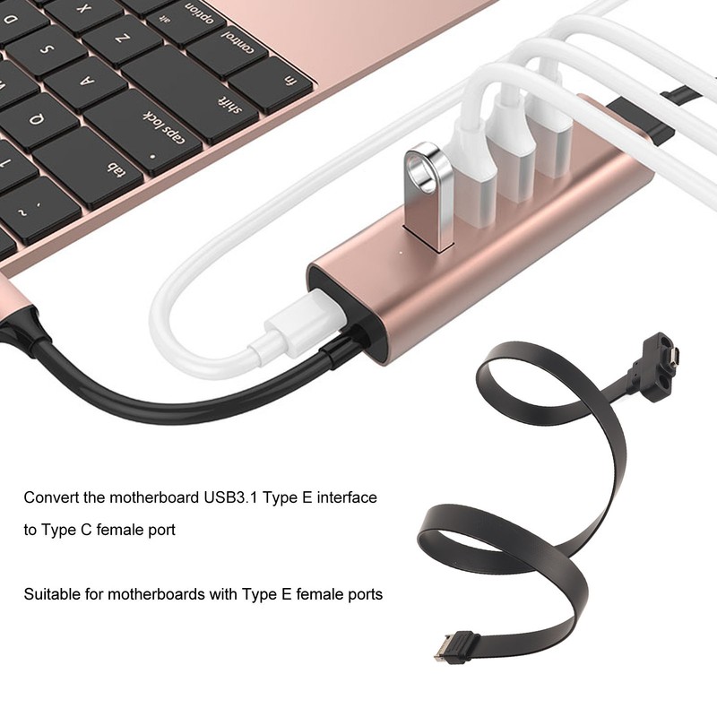 USB 3.1 Type C Front Panel Header Extension Cable with