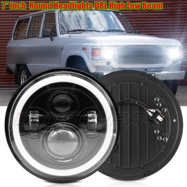 CHUSYYRAY PAIR 7inch Round Led Headlights For TOYOTA LAND CRUISER FJ40 FJ60 J80 1965-1985