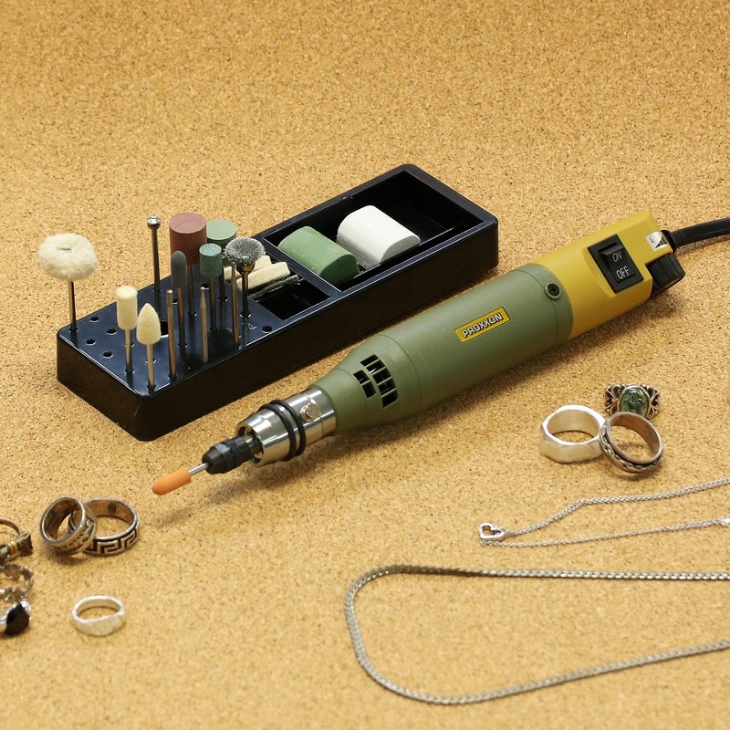 PROXXON Mini Router Set MM100 No.28525-MC Silversmiths Carving, Polishing, Polished