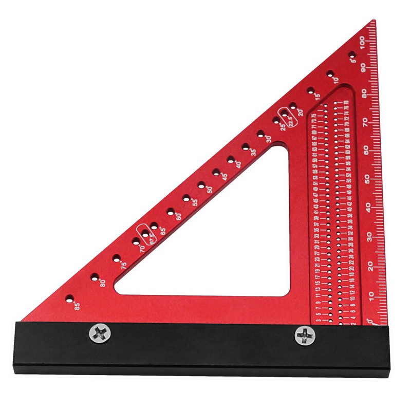 Woodworking Triangle Ruler Aluminum Alloy High Accuracy Portable Rafter Square