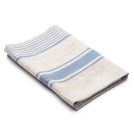 LinenMe Badetuch Leinen 100%, 100x145 cm - Leinentuch, Saunatuch, Handtuch, Duschtuch - Saunahandtuch damen und herren - Handtücher Natürliche - Blau