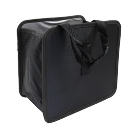 Unlorspy Foldable Car Trash Can, 8.97 x 8.97 x 5.5 inch Foldable Hanging Car Trash Bag,Multifunctional Car Storage Bag, Automotive Interior Accessories for Car (Black,Small)