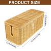 Cable Box, Handmade Cable Box, Rattan Cable Management Box, Under