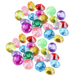 Lurrose 180pcs Jewelry Toys Pool Toys Pool Party Pool Diving Toys Pool Diving Diamond Toys Dive Crystal Acrylic Toddler Artificial Gemstone, 2 x Assorted Colors