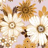 20 Napkins Retro Flowers on Dusky Pink Flowers Table Decoration