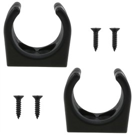 AYLIFU Boat Hook Boat Hook Pole Weight Clamp with Screw Black 1.49×1.49×0.74 inch for Storing Ship Marines and Yachts with Diameters of 1-1/4 inch 2pcs