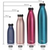 Milu Stainless Steel Drinking Bottle 350 ml, 500 ml, 750