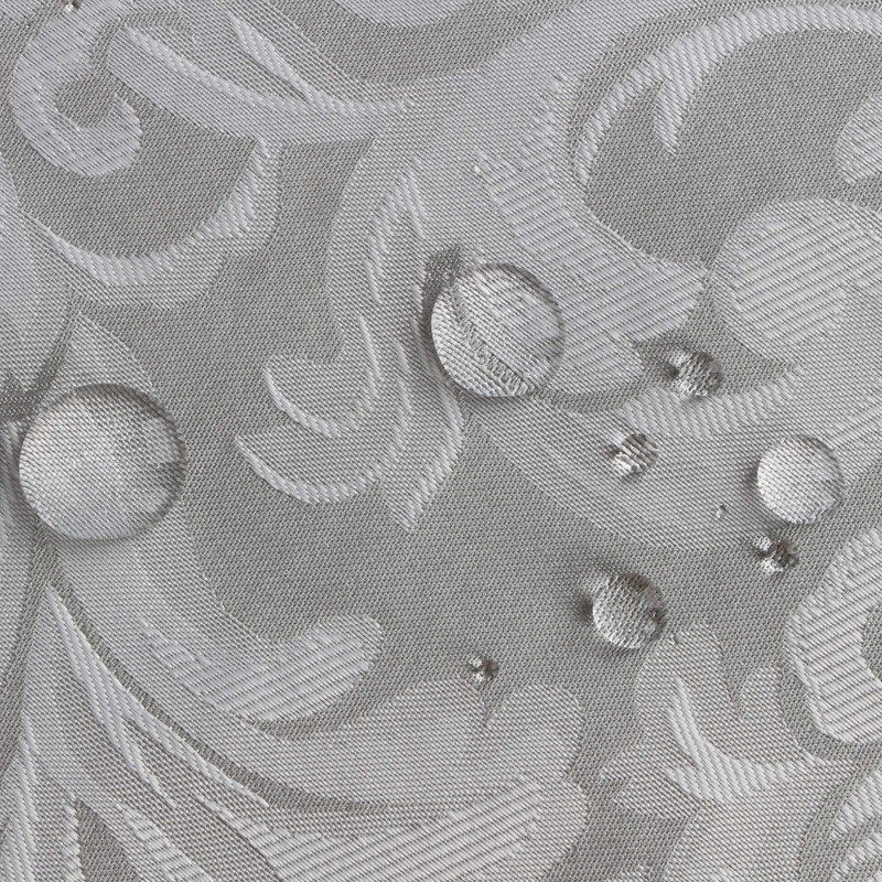 EHouseHome Jacquard Damask Reversible Silver Grey Table Runners with Tassels