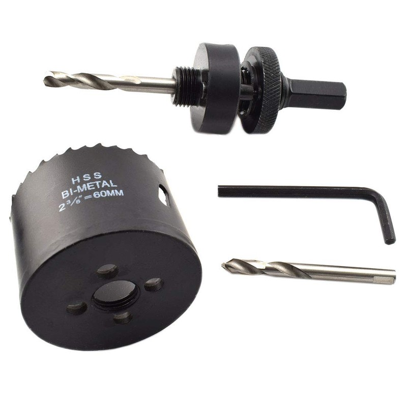 2-3/8 Inch Desk Grommet and Hole Saw Kit, OZXNO 5-Pack