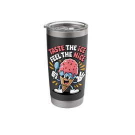 Taste The Ice Feel The Nice Fruity Snow Cone Treat Art Stainless Steel Insulated Tumbler