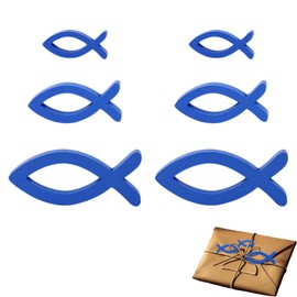 Elegant Decorative Fish for Confirmation and First Communion – Pack of 18 Wooden Fish in Deep Blue – Excellent for Table Decoration, Confetti Decoration Christening, Confirmation and Communion