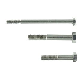 AGBERG - M8 x 170 Hexagon Head Screws with Shaft - Machine Screws [Pack of 5] Made of A2 V2A Stainless Steel - DIN 931 (ISO 4014)