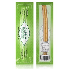 ZENIA Sewak Natural Miswak Toothbrush - Vacuum Sealed Natural Flavor Traditional Peelu Toothbrush Stick - for Healthy Gums, Teeth, and Fresher Breath (Pack of 1), 1.0 Count