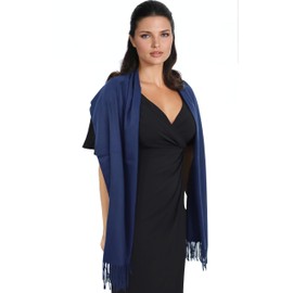 Ocomfly Scarf for Women - Gift Boxed, Ultra Soft and Warm, Cozy Shawl and Wrap, Pure Pashmina, Better than Cashmere, Oversized & Lightweight, Luxury Evening Womens Scarves - Blue