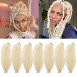 7 Packs Kinky Marley Twist Braiding Hair 12 Inch Springy Afro Twist Hair Pre Separated afro kinky curly crochet hair for Soft Locs Hair Extensions for Women(12inch,613)