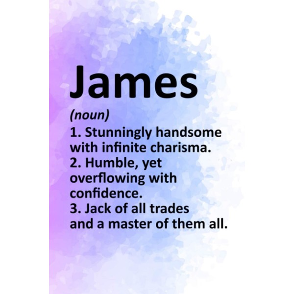 Vitamin & Supplements Tracker - JAMES Definition Personalized Name Funny