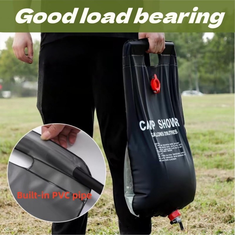 KLLJ Camping Shower, 2 Pieces Solar Shower Bag, Camping Shower