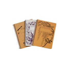 Decomposition 3-Pack Feathered Friends College Ruled Spiral Notebook - 9.75 x 7.5 Journal, 160 Lined Pages - 100% Recycled Paper - Notebooks for School Supplies, Home & Office - Made in USA